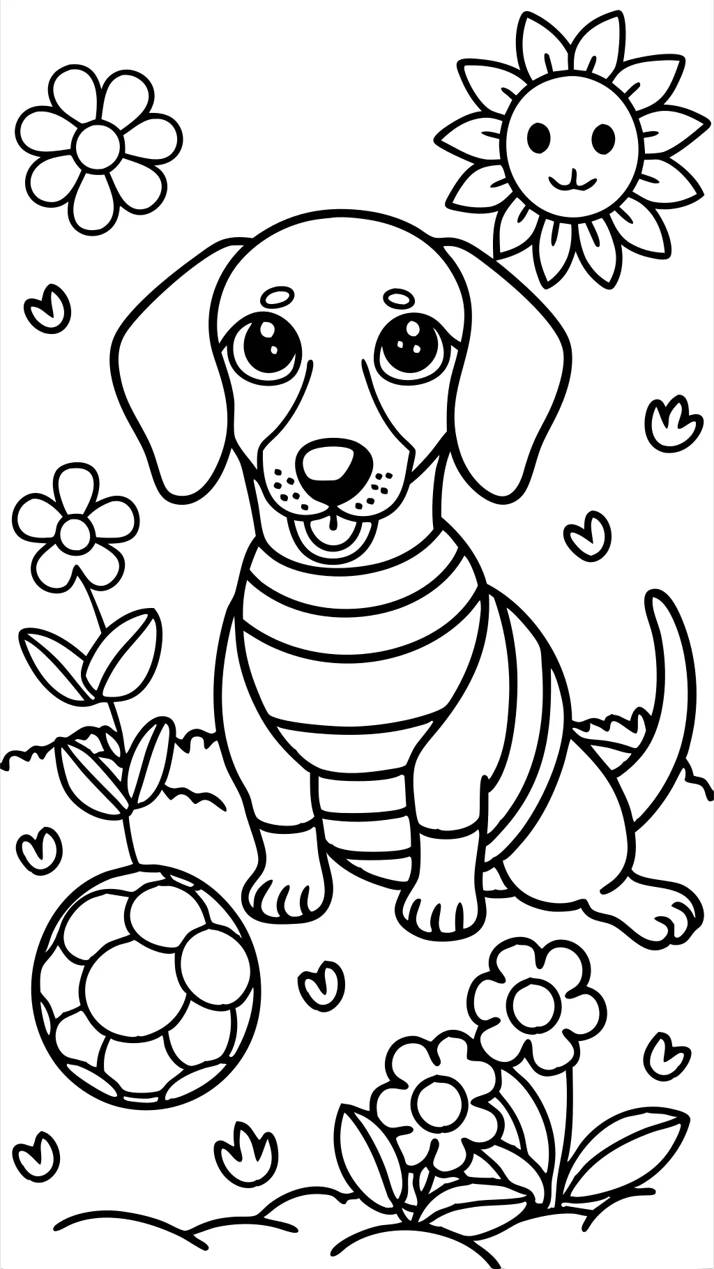 páginas para colorear de perros de dachshund